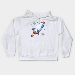 Rocket And Planets Kids Hoodie